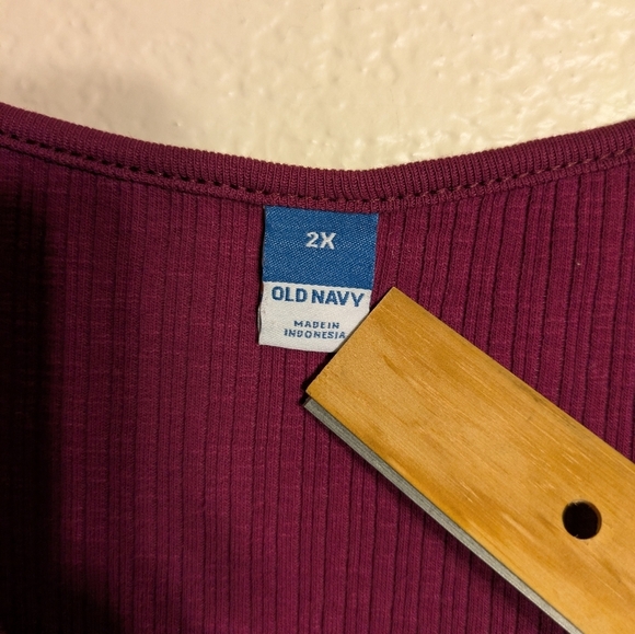 Old Navy Purple Ruched Long Sleeve Blouse Dize 2x Pre-owned - Picture 4 of 5
